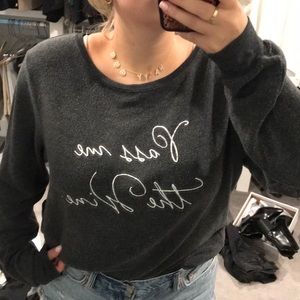 Wildfox sweatshirt “Pass me the wine”